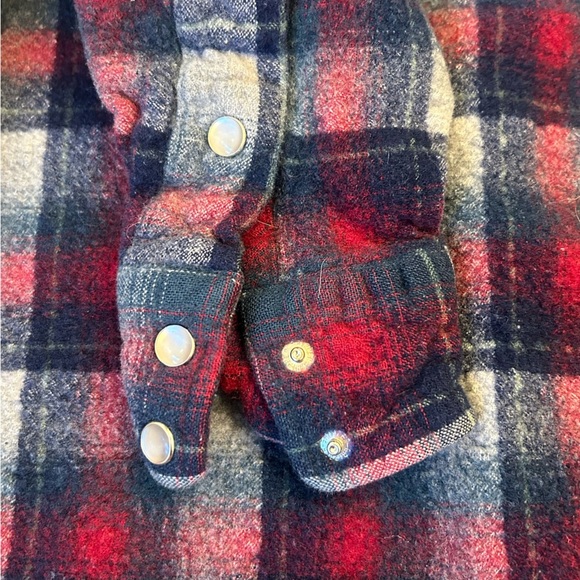 Vtg Pendleton High Grade Western Wear Pearl Snap Virgin Wool Shirt Plaid 60s 7 - Picture 7 of 8